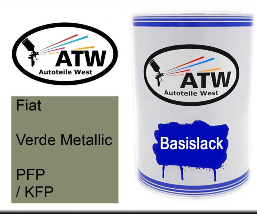 Fiat, Verde Metallic, PFP / KFP: 500ml Lackdose, von ATW Autoteile West.